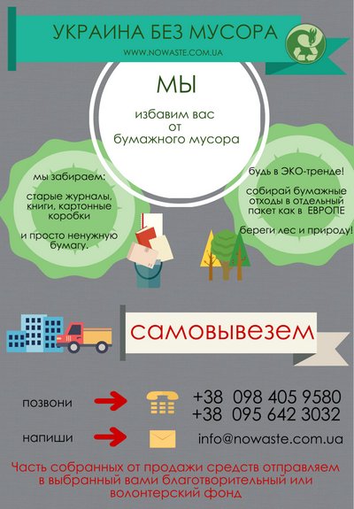 україна без сміття, екологічний проект, переробка відходів, сортування