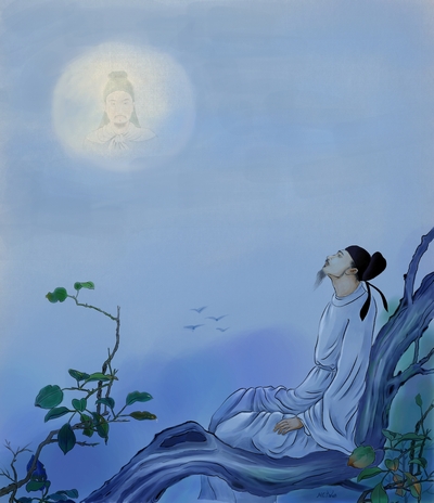 &laquo;Роса за ніч замерзне. Місячне світло в моїх рідних місцях здається яскравішим&raquo; &mdash; із вірша Ду Фу, видатного китайського поета династії Тан. Ілюстрація: СМ Ян/Велика Епоха