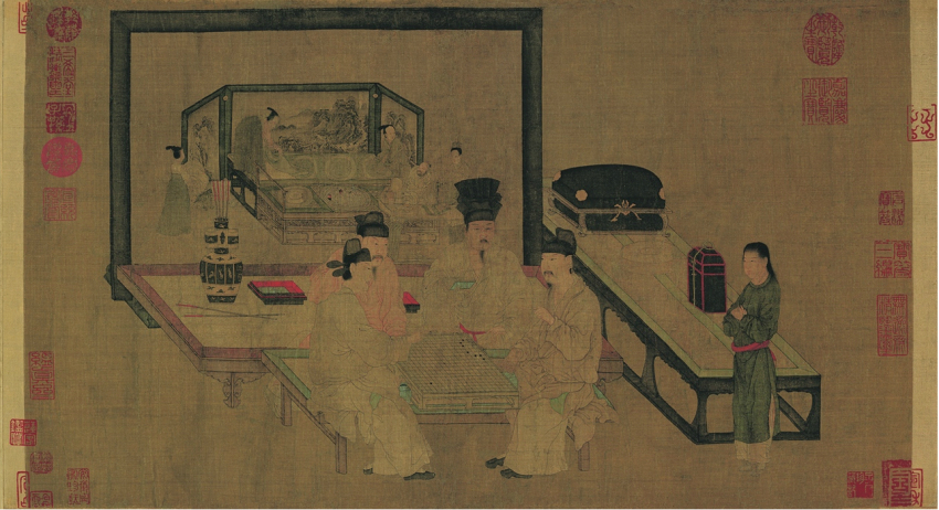 «Вечерний банкет Хань Сицзая», художник Гу Хунчжун. (wikimedia)