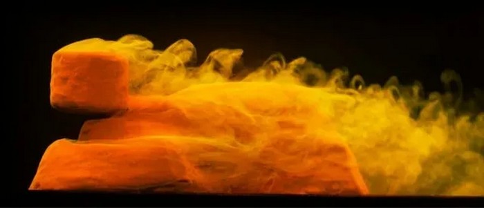 Модель ілюструє ерозію скелі під впливом зовнішніх чинників, таких як вітер або вода. (Photo : Ristroph et al. (2023) , CC BY 4.0)