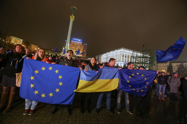 Первый вечер Евромайдана, 21 ноября 2014 года. Фото: Vladislav Sodel/Kommersant via Getty Images