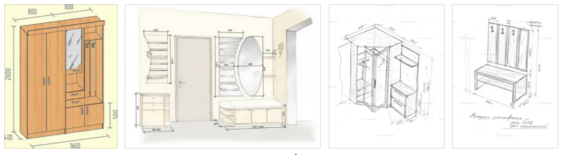 чертеж прихожей