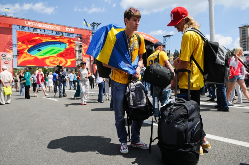 Шведские болельщики. Фото: Владимир Бородин / EpochTimes.com.ua