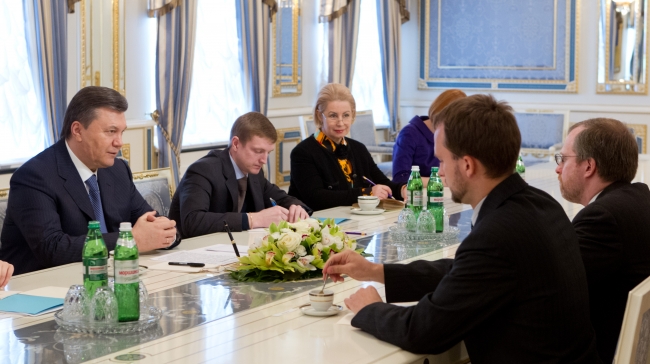 Віктор Янукович сьогодні зустрівся з директором «Freedom House» Девідом Креймером. Фото: president.gov.ua