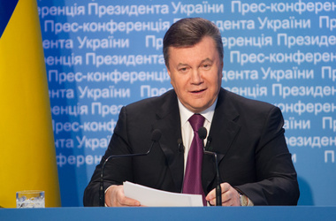 Віктор Янукович на прес-конференції. Фото: president.gov.ua