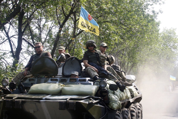 Українські військові з Одеси на своїх позиціях під Донецьком, 11 серпня 2014 року. Фото: ANATOLII STEPANOV/AFP/Getty Images