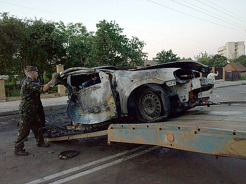 В Житомирі внаслідок ДТП вибухнув автомобіль. Двоє людей загинули 