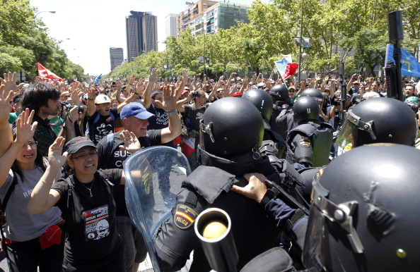 Зіткнення шахтарів і поліції 11 липня 2012, Мадрид, Іспанія. CESAR MANSO / AFP / GettyImages