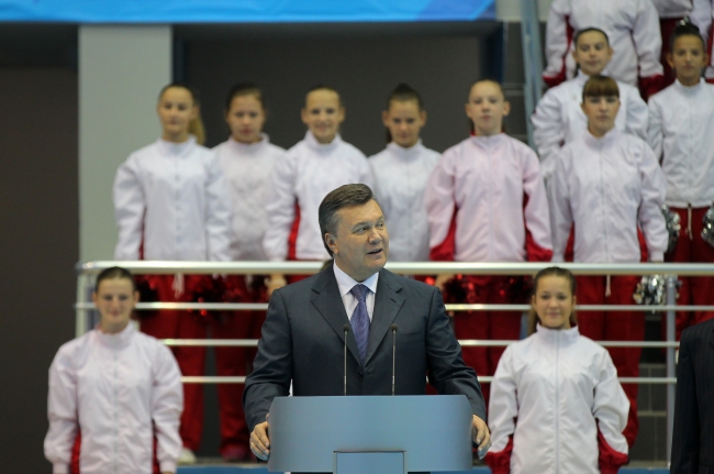 Віктор Янукович на відкритті палацу спорту «ЛТК Арена». Фото: прес-служба Президента