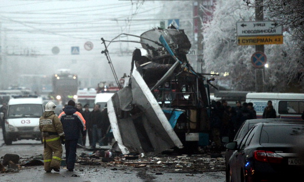 Підірваний тролейбус у Волгограді 30 грудня 2013 Фото: STRINGER/AFP/Getty Images