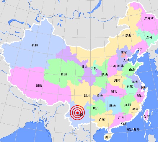 Землетрясение силой 6,0 балла произошло в провинции Юньнань. 9 июля 2009 год