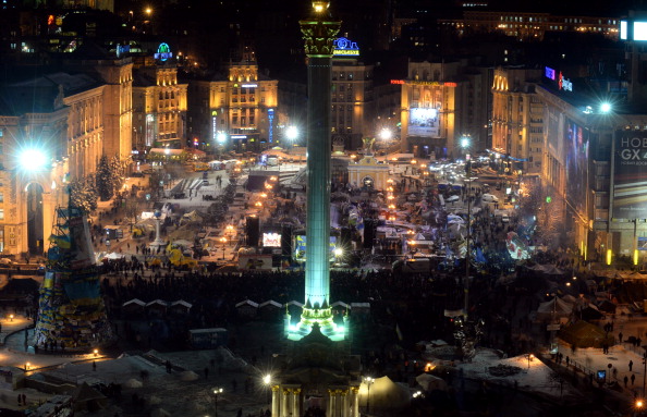 Вид зверху на Майдан Незалежності, 10 грудня 2013 р. Фото: VASILY MAXIMOV/AFP/Getty Images