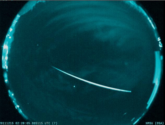 Метеор Гемінід в 2011 році. Фото: НАСА