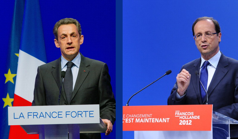 Саркозі та Олланд. Фото: Marc Piasecki/Getty Images; MIGUEL MEDINA/AFP/Getty Images. Коллаж: EpochTimes.com.ua