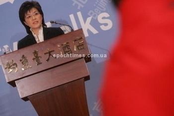 Спікер МЗС КНР Цзянь Юй на прес-конференції. Фото: Photo by China Photos / Getty Images