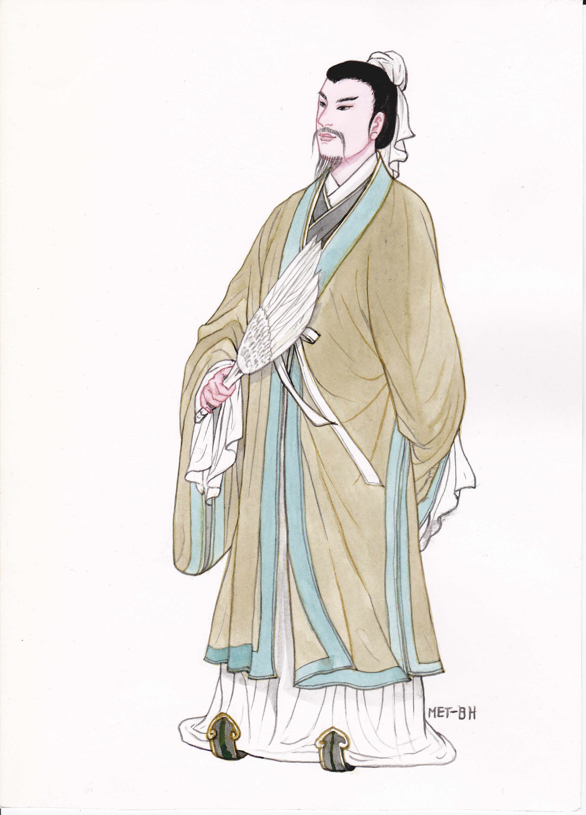Чжугэ Лян. Иллюстрация: Блу Хсиао