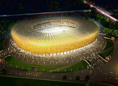 Поляки провели первый матч на арене, построенной к Евро-2012. Фото: komitet12.org.ua