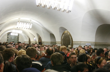 У київському метро тиснява. Фото: Сергій Ніколаєв/segodnya.ua