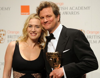 Церемонія вручення нагород Британської кіноакадемії (BAFTA). Британський актор Колін Ферт і британська актриса Кейт Уінслет. Фото: BEN STANSALL / AFP / Getty Image 