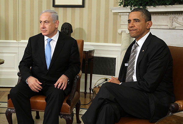 Президент США Обама и премьер-министр Израиля Нетаньяху на пресс-конференции после встречи в Белом доме. Фото: Alex Wong/Getty Images
