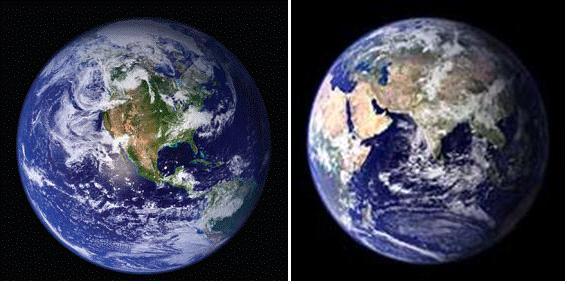 Рис 1.1 Запад (фото слева). Рис 1.2 Восток (фото справа). Фото: NASA/MODIS/USGS