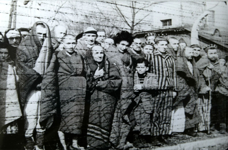 Выжившие в лагере Освенцим-Биркенау. Январь 1945 г. Фото: en.wikipedia.org