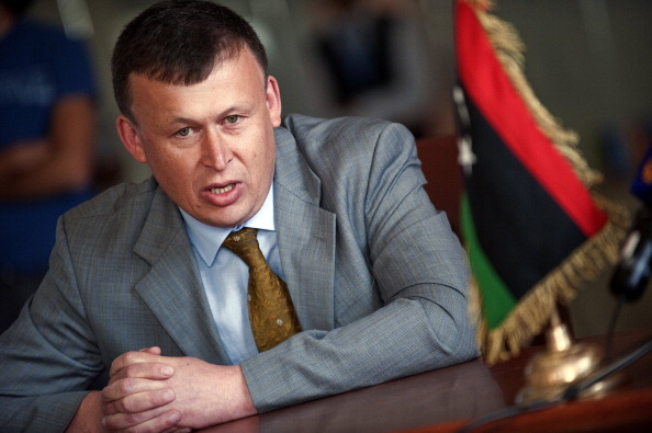 Український посол в Лівії Михайло Нагорний на прес-конференції з представниками Лівії, де обговорювалася доля заарештованих 24 громадян з України, Білорусі та Росії. 6 червня, Тріполі. Фото: GIANLUIGI GUERCIA/AFP/GettyImages