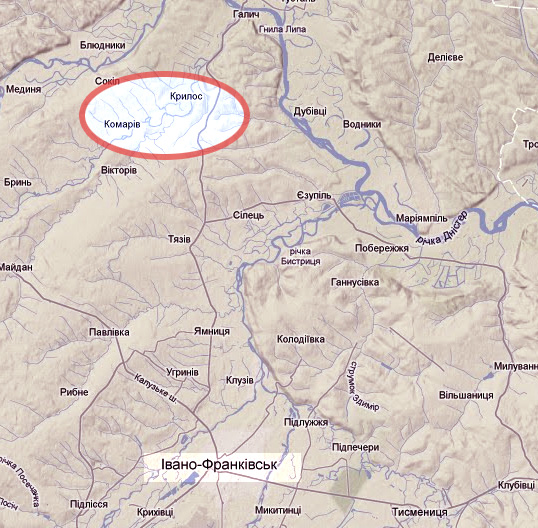 Ураган пошкодив дахи 40 будинків в Івано-Франківській області. Фото: maps.google.com.ua