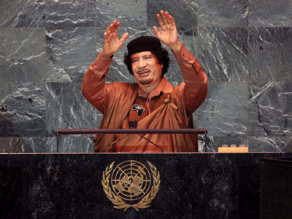 Муаммар Каддафі на генеральній асамблеї ООН 23 вересня 2009 року. Фото: Mario Tama/Getty Images