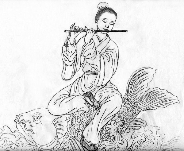 Лань Цайхе, один із китайских «Восьми безсмертних» («Ба сянь»)