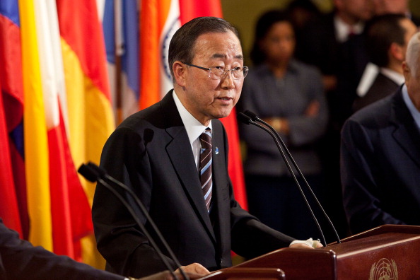 Генеральный секретарь ООН Пан Ги Мун. Фото: Andrew Burton/Getty Images