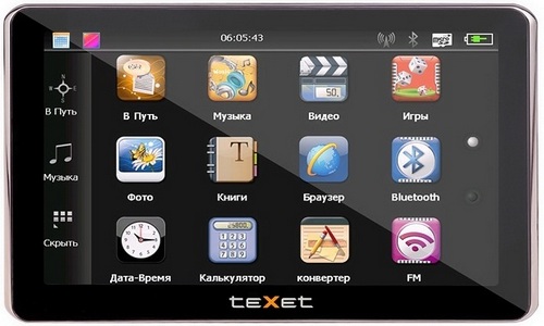 GPS-навигатор TeXet TN-600 BT