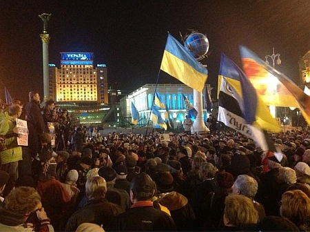 Акція на честь «помаранчевої революції» в Києві. Фото: pravda.com.ua