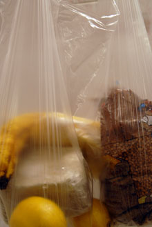 Полиэтиленовый пакет с продуктами. Фото: Владимир Бородин/Великая Эпоха