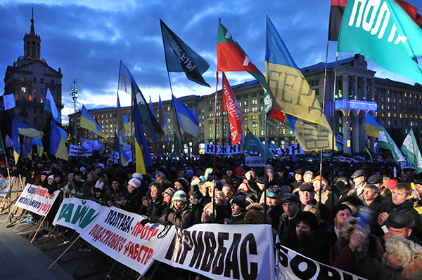 Акція протесту підприємців проти Податкового кодексу відбулася в Києві 25 листопада 2010 року. Фото: Володимир Бородін / Велика Епоха