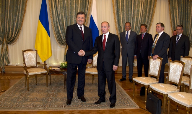 Янукович и Путин договорились ратифицировать ЗСТ в рамках СНГ. Фото: Пресс-служба Президента Украины