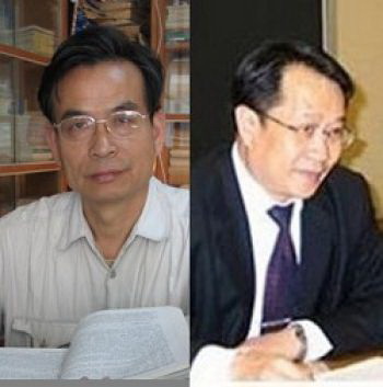 Професор Чжань Цзанін (ліворуч) та адвокат Мо Шаопінь. Фото: Радіо Sound Of Hope