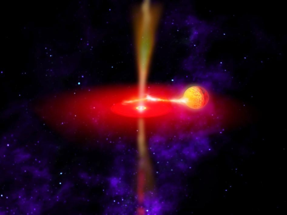 Спалахи чорної діри вдалось зафіксувати астрономам (Фото: НАСА)