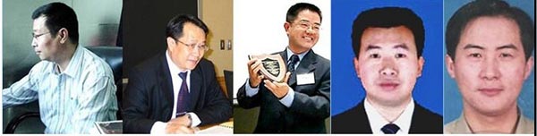 Некоторые из китайских адвокатов-правозащитников, которые берутся защищать в судах дела последователей Фалуньгун. Слева направо: Ли Субинь, Мо Шаобин, Го Готин, Цзян Тяньюнь, Ли Хэбин. Фото с сайта epochtimes.com