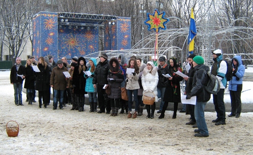 В Дніпропетровську відбулося масове колядування. Фото: Антон Лунін/Велика Епоха