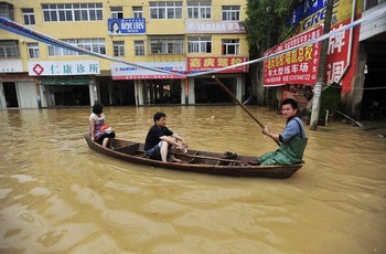 Китай снова страдает от наводнений. Фото: AFP