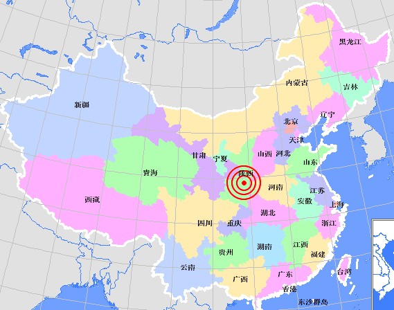 Землетрус силою 4,4 балів стався в провінції Шеньсі. 5 листопада 2009 р.