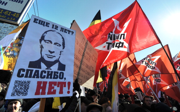 Мітинг проти Путіна 10 березня 2012 в Москві. Фото: YURI KADOBNOV/AFP/Getty Images
