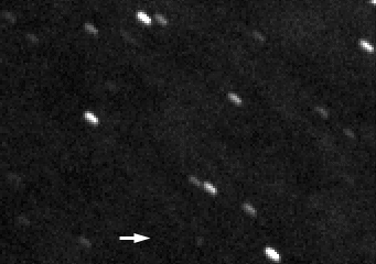 Астероид 2011 MD, открытый Питером Биртвистлом (Peter Birtwhistle) 22 июня с помощью 16-дюймового телескопа Шмидта - Кассегрена. Фото: Peter Birtwhistle/Great Shefford Obs.