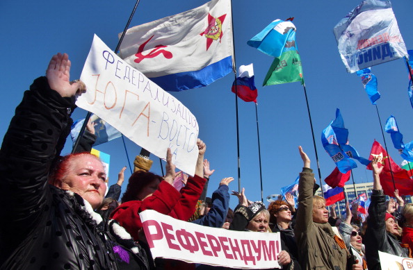 Мітинг в Одесі 30 березня 2014 р. Фото: ALEXEY KRAVTSOV/AFP/Getty Images