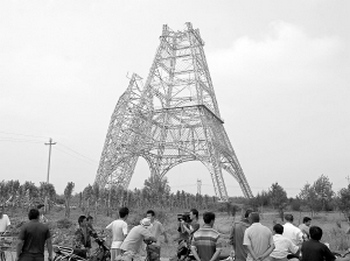 Телевежа без верхівки. Місто Цзіньчжоу провінції Хебей. Фото з epochtimes.com 