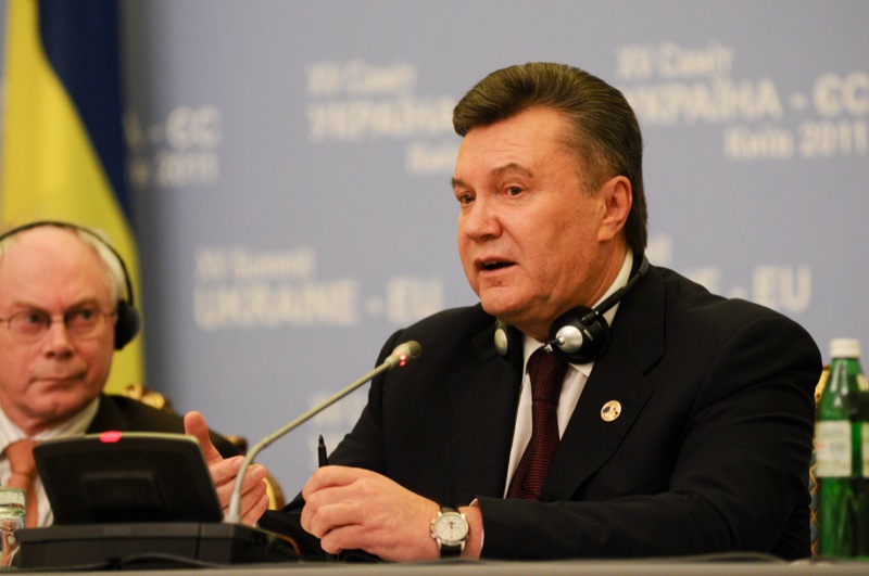 (слева направо) Председатель Европейского Совета Герман ван Ромпей, Президент Украины Виктор Янукович во время XV Саммита Украина - ЕС. Фото: Владимир Бородин/The Epoch Times Украина
