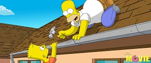 Берт и Гомер как обычно бок о бок в фильме «Симпсоны». Фото: 20th Century Fox