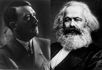 Теорії Адольфа Гітлера і Карла Маркса дуже схожі (Адольф Гітлер «Книга конгресу», Карл Маркс «Суспільна сфера»)