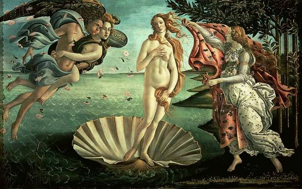 Картина «Рождение Венеры» художника Боттичелли